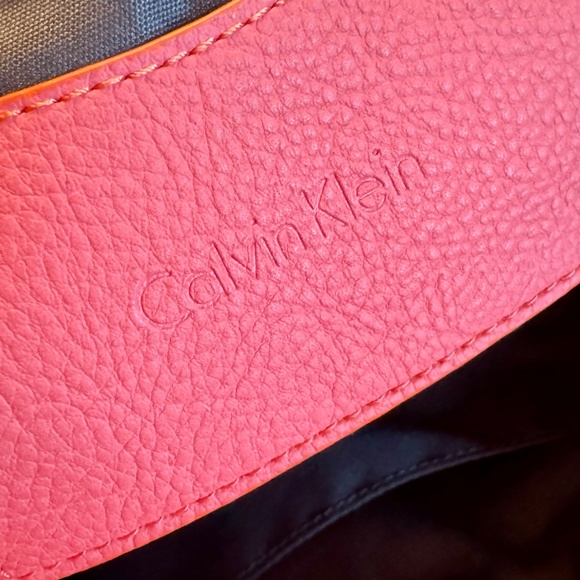 Calvin Klein Orange-Red Bucket Bag - Picture 3 of 6